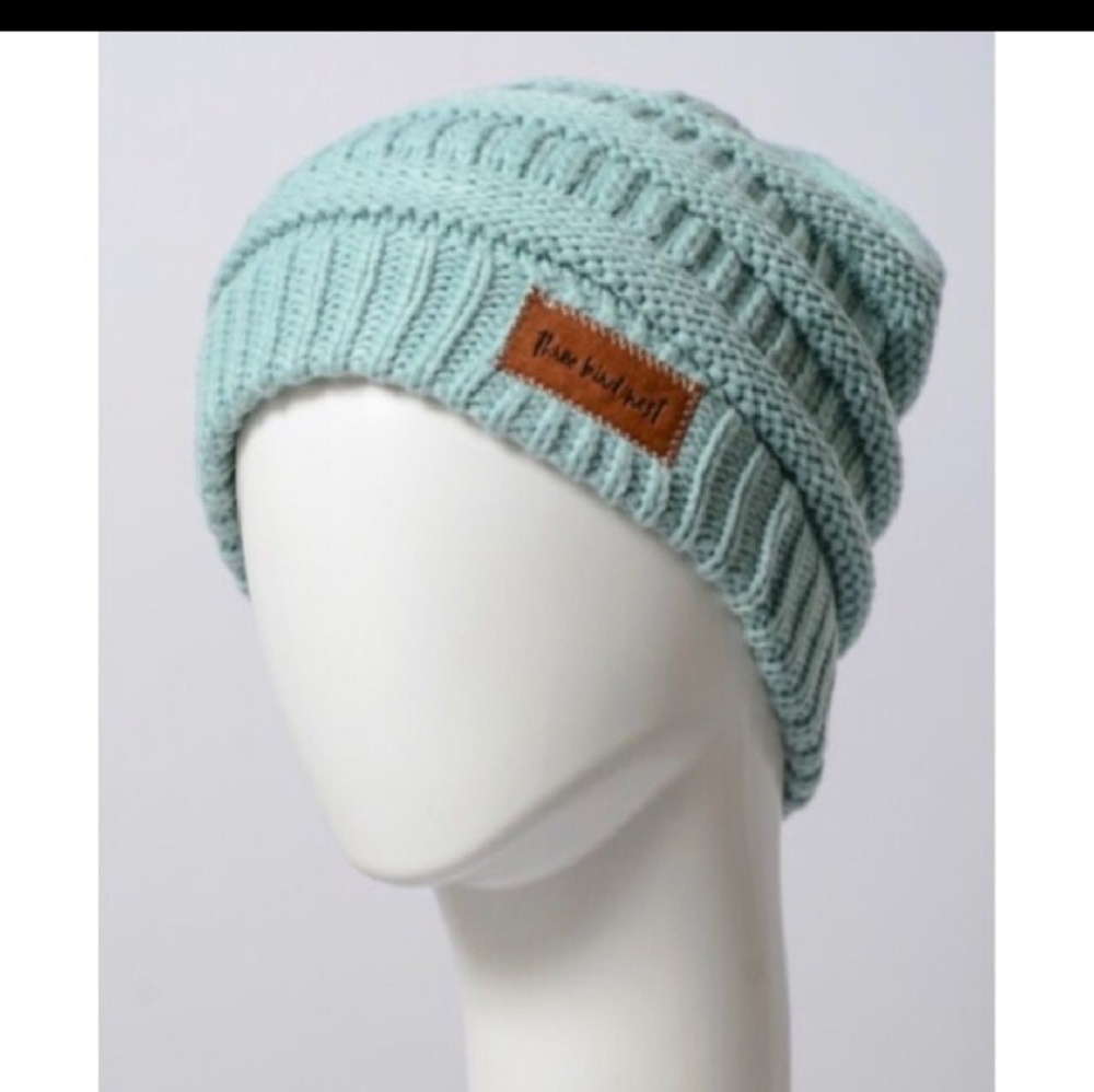 Mint Ponytail Beanie